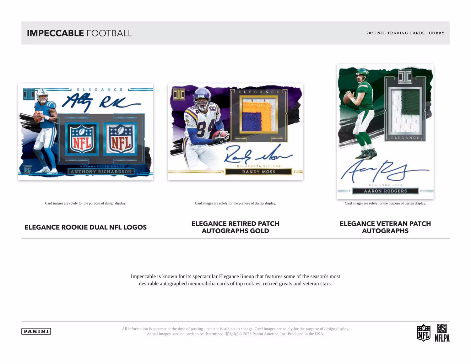 Panini Impeccable Football NFL Hobby Box 2023