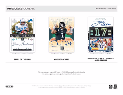 Panini Impeccable Football NFL Hobby Box 2023