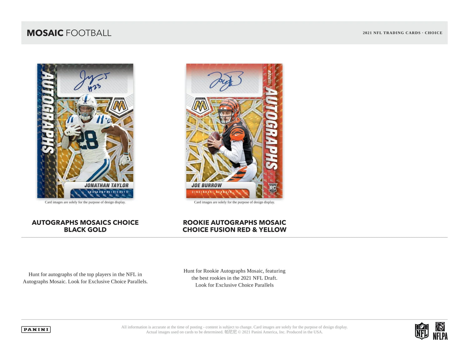 Panini Mosaic Choice Football Box 2021