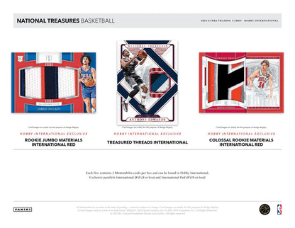 Panini National Treasures Basketball NBA Hobby International Box 2024/2025