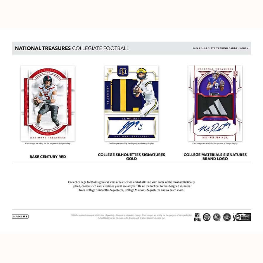 Panini National Treasures Collegiate Football Hobby Box 2024