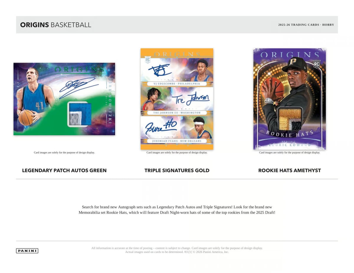 Panini Origins Basketball Hobby Box 2025/2026