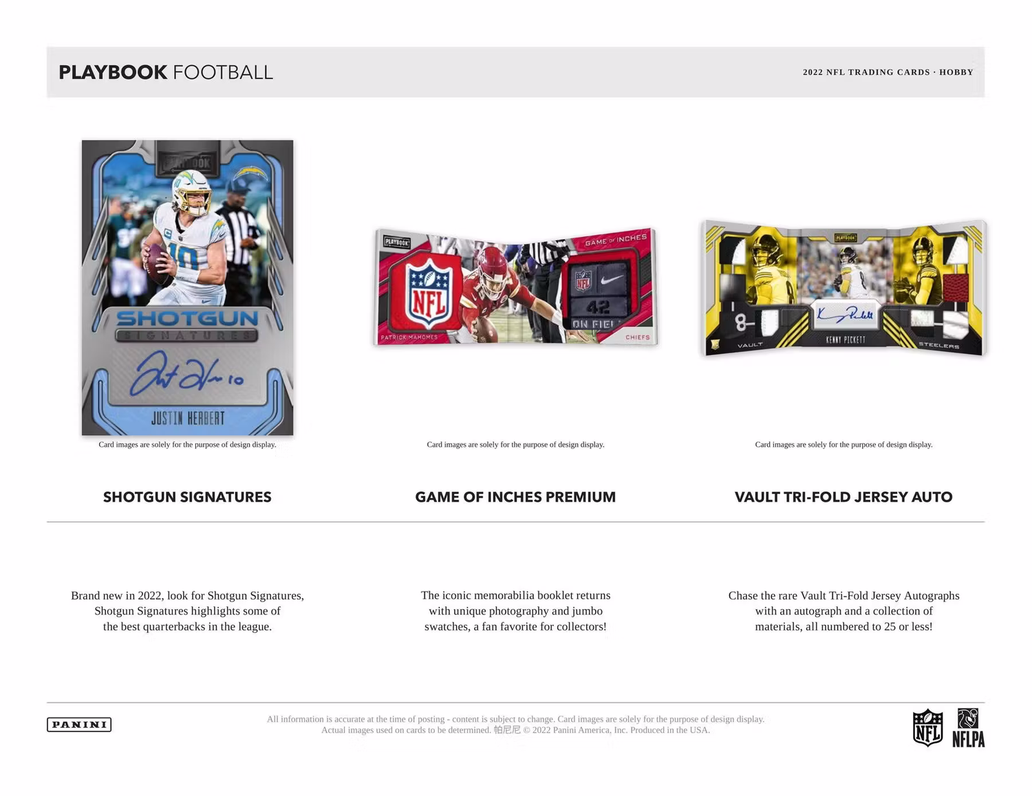 Panini Playbook Football NFL Hobby Box 2022