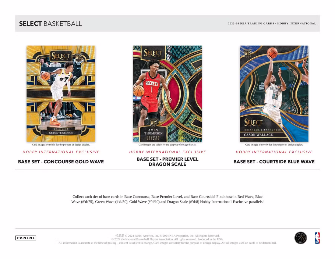 Panini Select Basketball NBA Hobby International Box 2023/2024