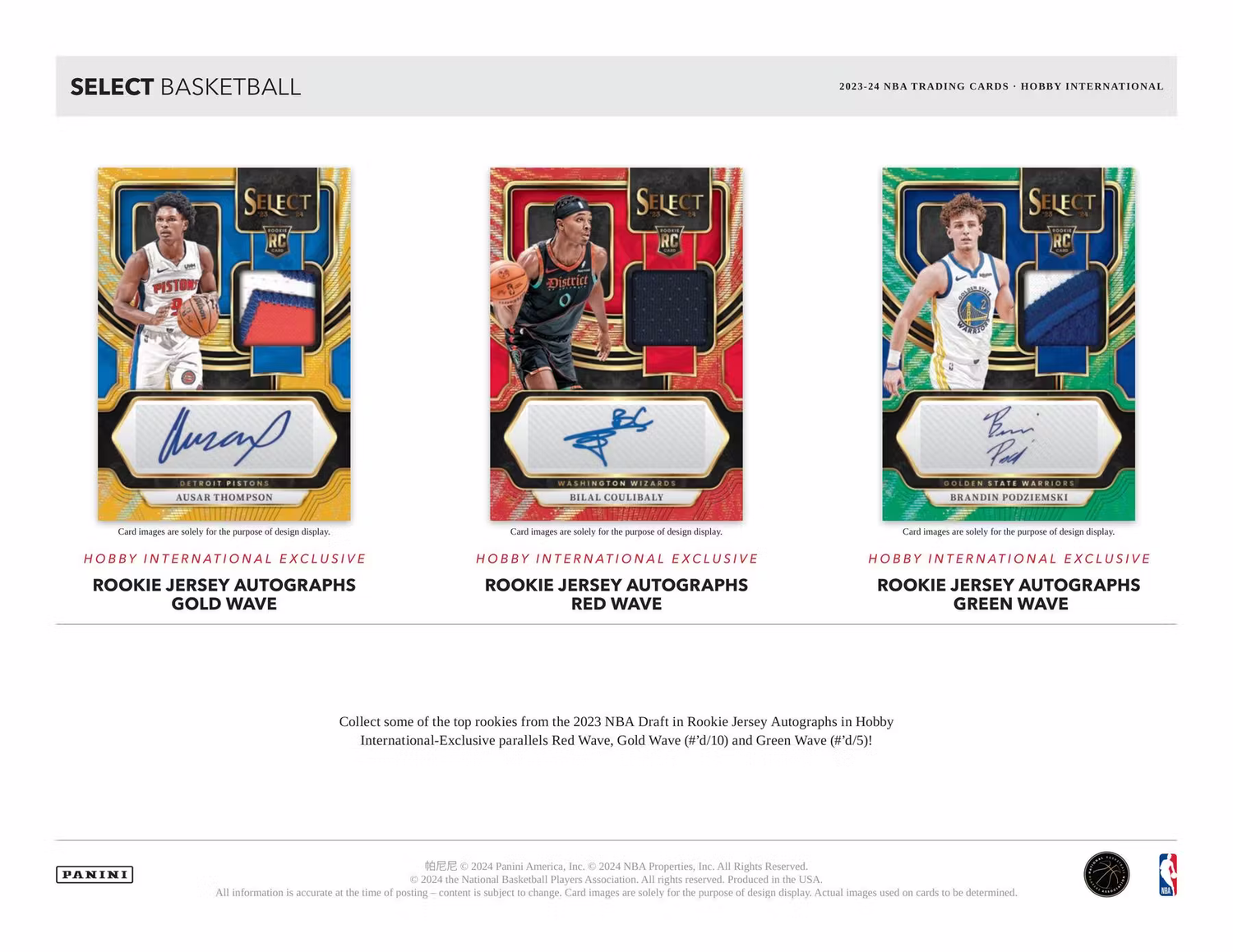 Panini Select Basketball NBA Hobby International Box 2023/2024