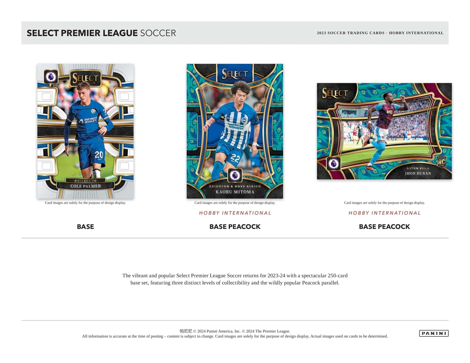 Panini Select English Premier League Soccer Hobby International Box 2023/2024