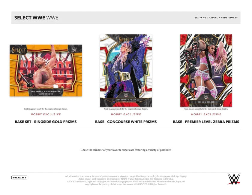 Panini Select WWE Wrestling Hobby Box 2023 Base Cards