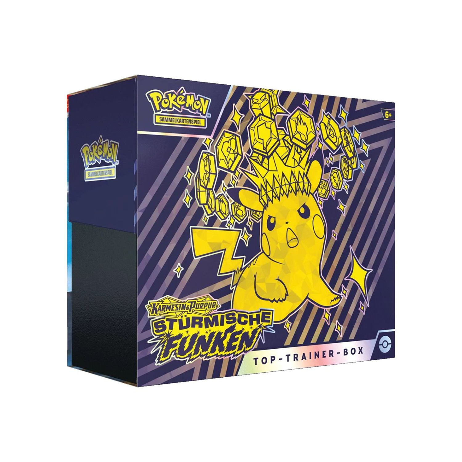 Pokémon Karmesin &amp; Purpur KP08 Stürmische Funken Top Trainer Box (DE)