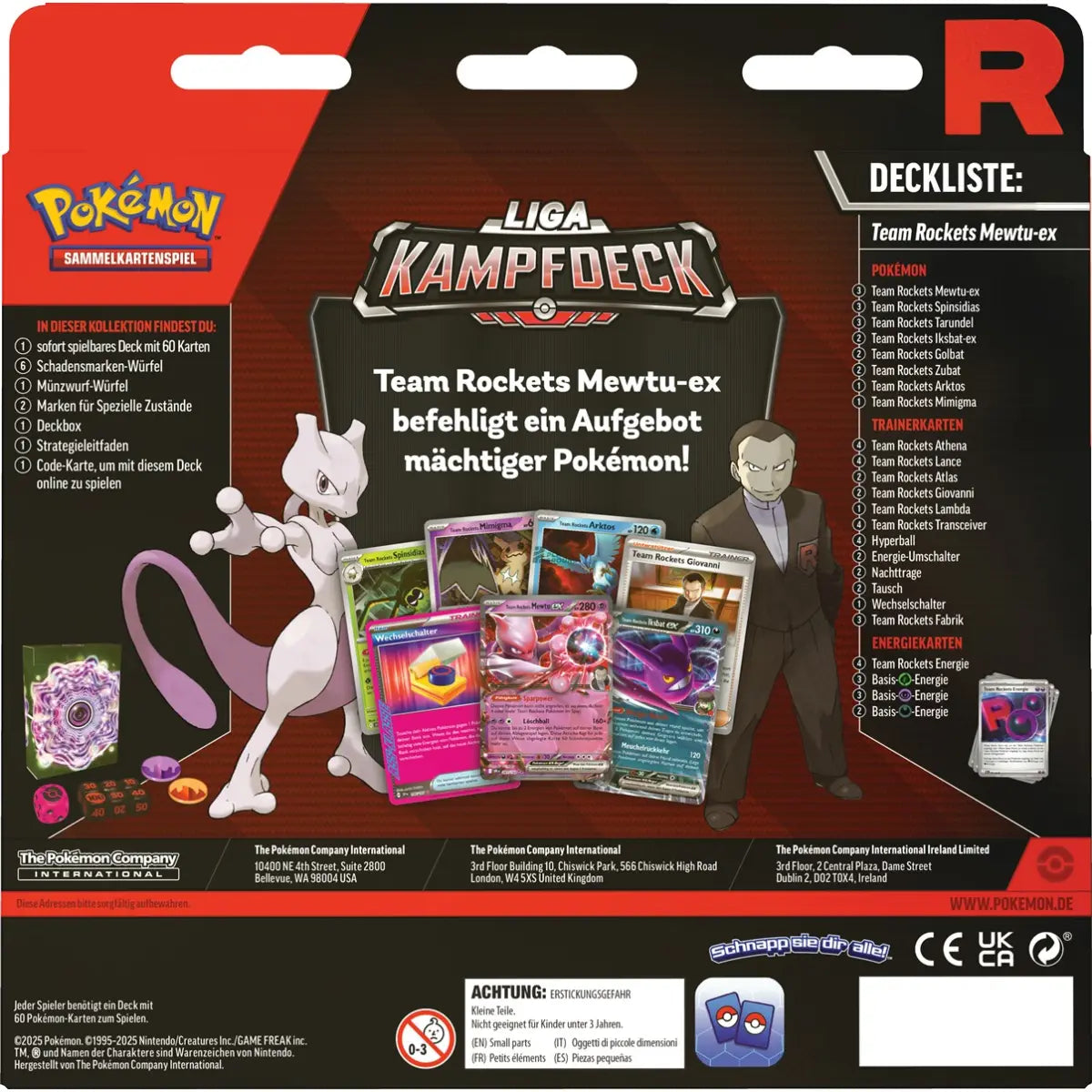 Pokémon Liga-Kampfdeck Team Rockets Mewtu ex (DE)