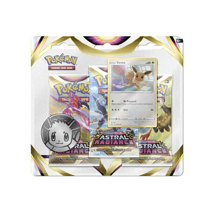 Pokémon Sword &amp; Shield SWSH10 Astral Radiance 3-Pack Blister Eevee/Sylveon (EN)