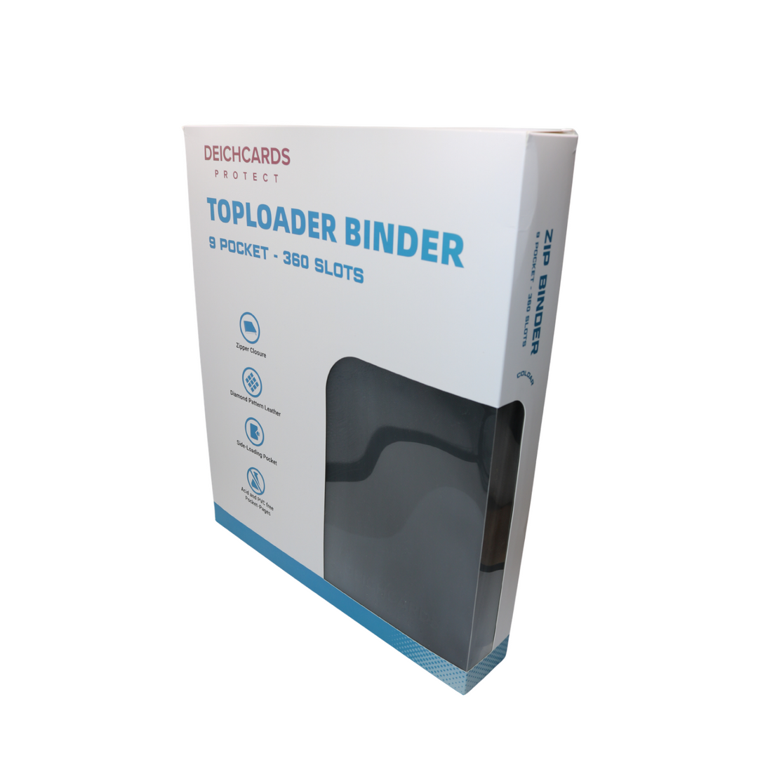 Deichcards Protect Zip Toploader Binder 9 Pocket (Black)