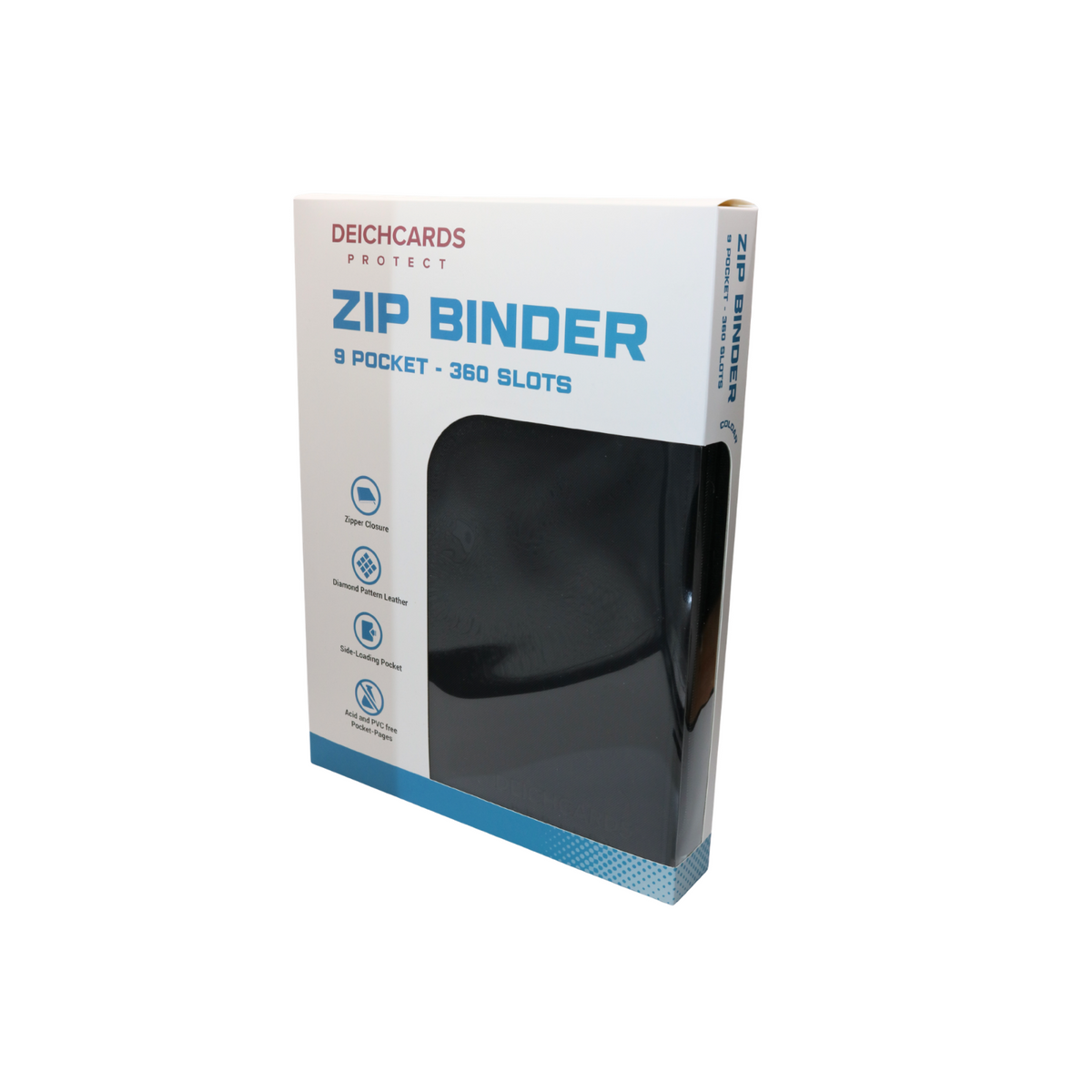 Deichcards Protect Zip Binder 9 Pocket (Black)