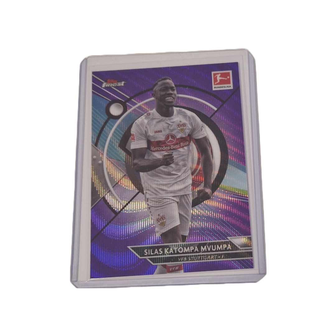 Silas Katompa Mvumpa Topps Finest Bundesliga Master Box 2022/2023 Purple Wave Parallel 124/250