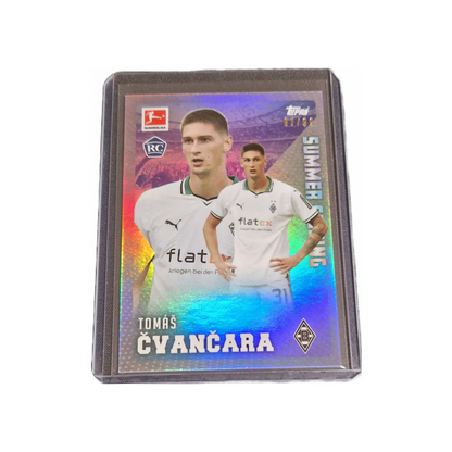 Tomás Cvancara Topps Bundesliga Summer Signings 23/24 Base Rainbow Parallel 92/99