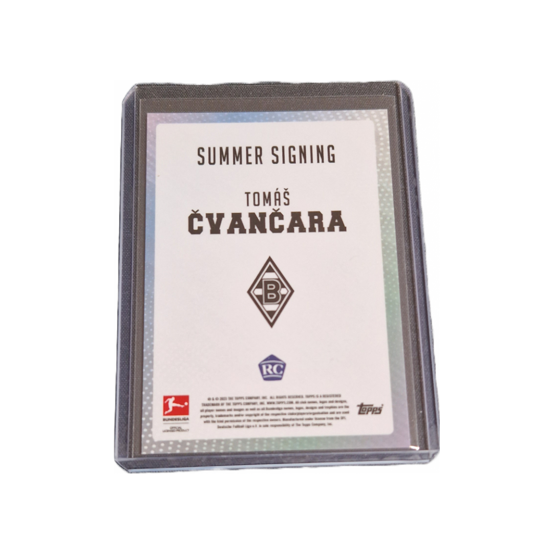 Tomás Cvancara Topps Bundesliga Summer Signings 23/24 Base Rainbow Parallel 92/99 back