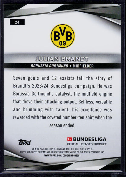 Julian Brandt topps Chrome 2025-26 Red 1/5 (EN) (nach §25 UStG differenzbesteuert)