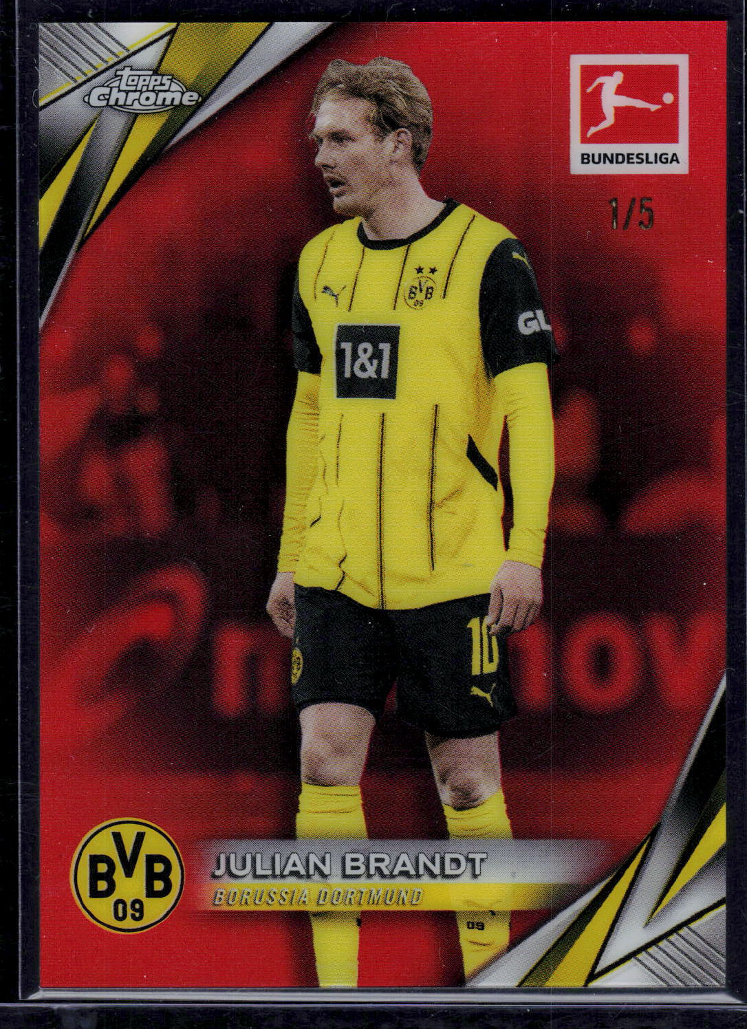 Julian Brandt topps Chrome 2025-26 Red 1/5 (EN) (nach §25 UStG differenzbesteuert)