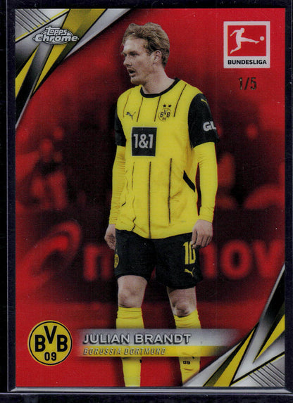 Julian Brandt topps Chrome 2025-26 Red 1/5 (EN) (nach §25 UStG differenzbesteuert)
