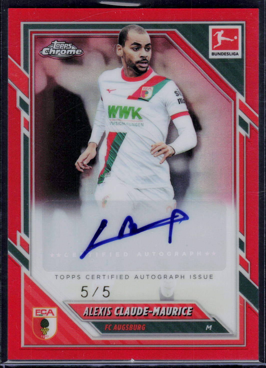Alexis Claude-Maurice Topps Bundesliga Chrome 2025-26 [Auto] 5/5 (EN) (nach §25 UStG differenzbesteuert)