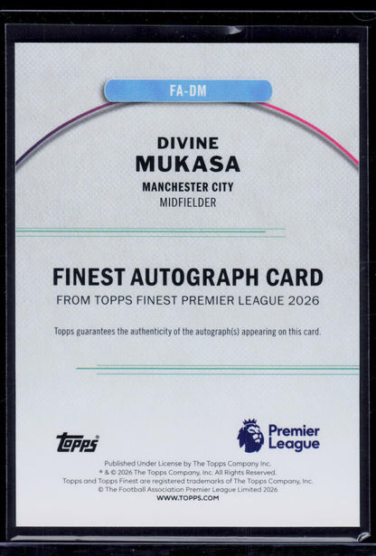 Divine Mukasa Topps EPL Finest 2025-26 [RC/Auto] (EN) (nach §25 UStG differenzbesteuert)
