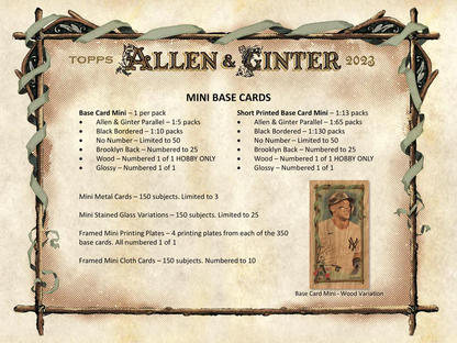 Topps Allen &amp; Ginter Baseball MLB Hobby Box 2023