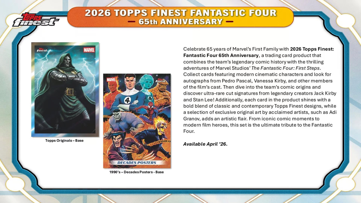 Topps Finest Fantastic Four 2026 - Hobby Box