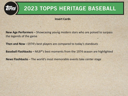 Topps Heritage Baseball Hobby Box 2023