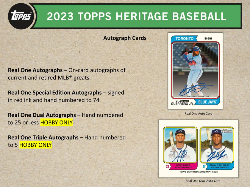 Topps Heritage Baseball Hobby Box 2023