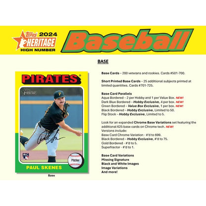 Topps Heritage High Number Baseball Blaster Box 2024