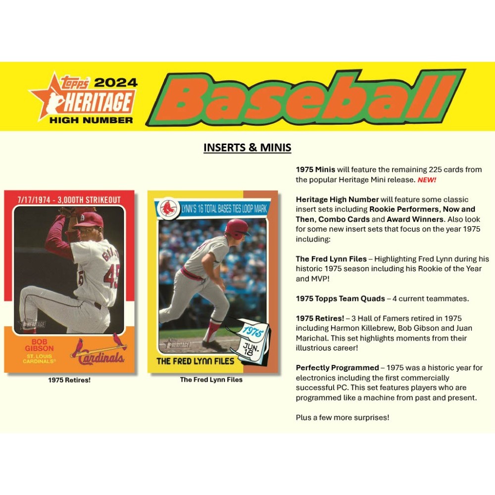 Topps Heritage High Number Baseball Blaster Box 2024