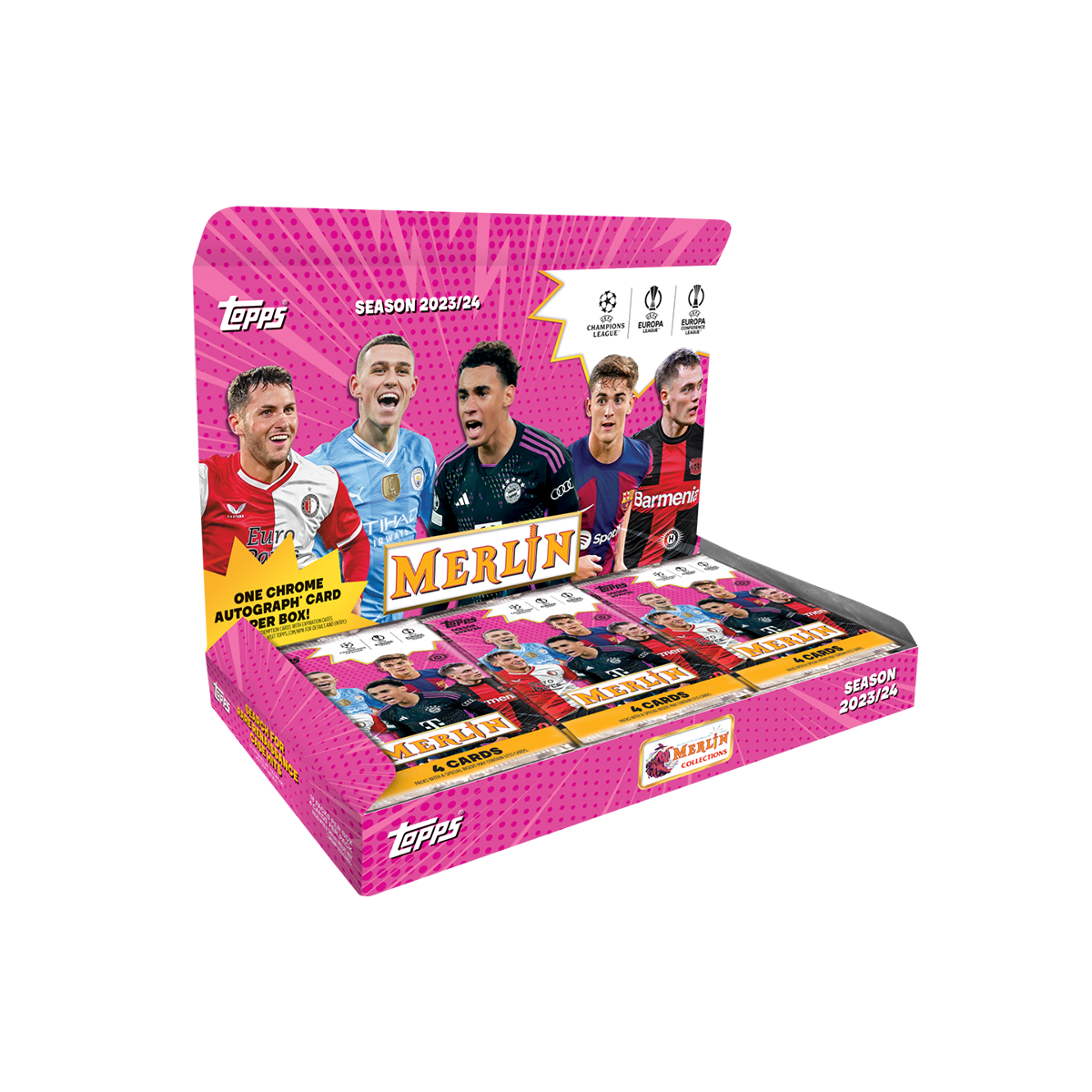 Topps Merlin Chrome UEFA Club Competitions Hobby Box 23/24