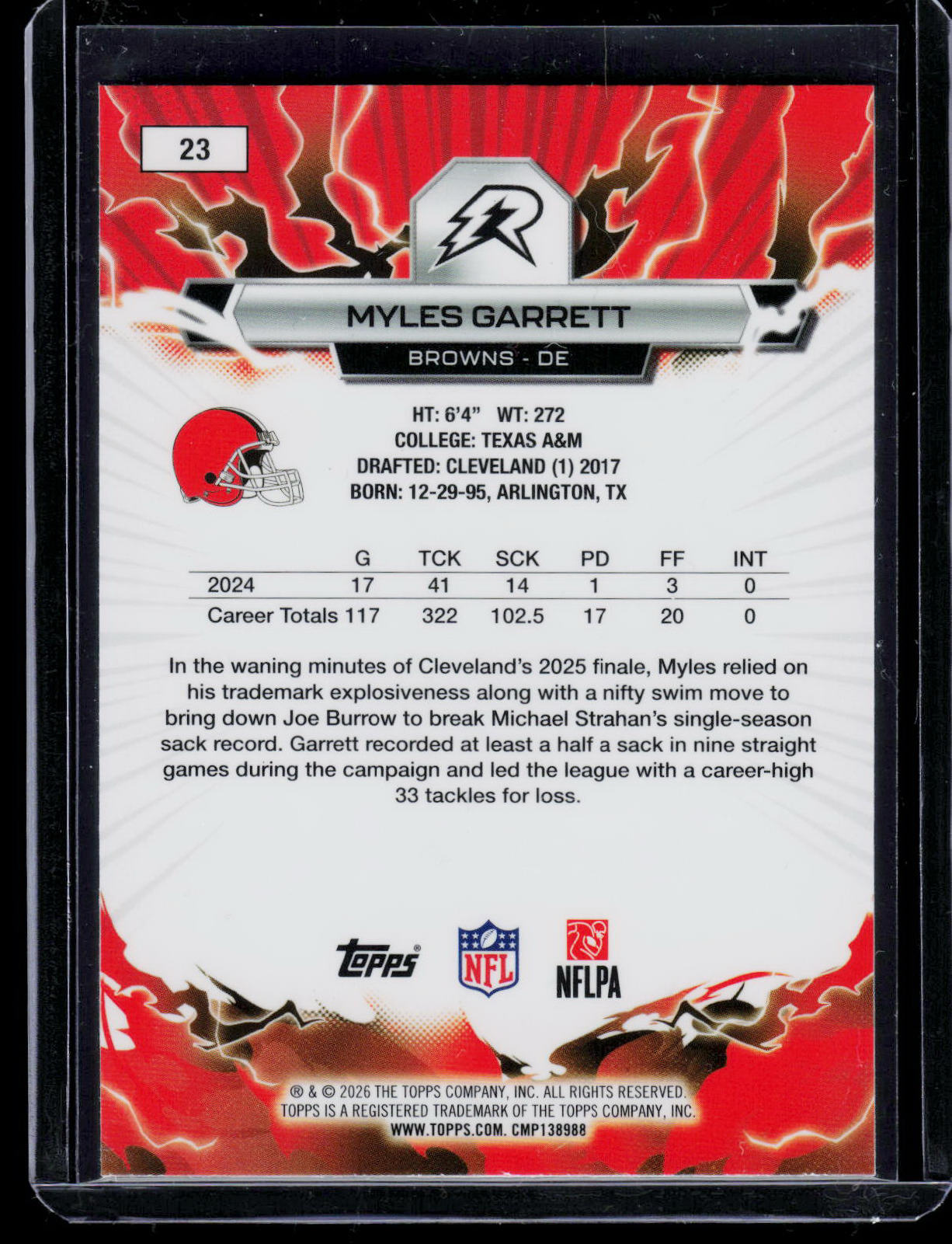 Myles Garrett Topps Resurgence 2025 Navy Surge 146/275 (EN)
