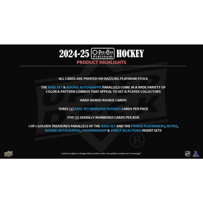 Upper Deck O-PEE-CHEE Platinum Hockey NHL Hobby Box 2024/2025