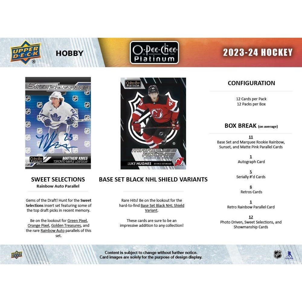 Upper Deck O-PEE-CHEE Platinum Hockey NHL Hobby Box 2023/2024