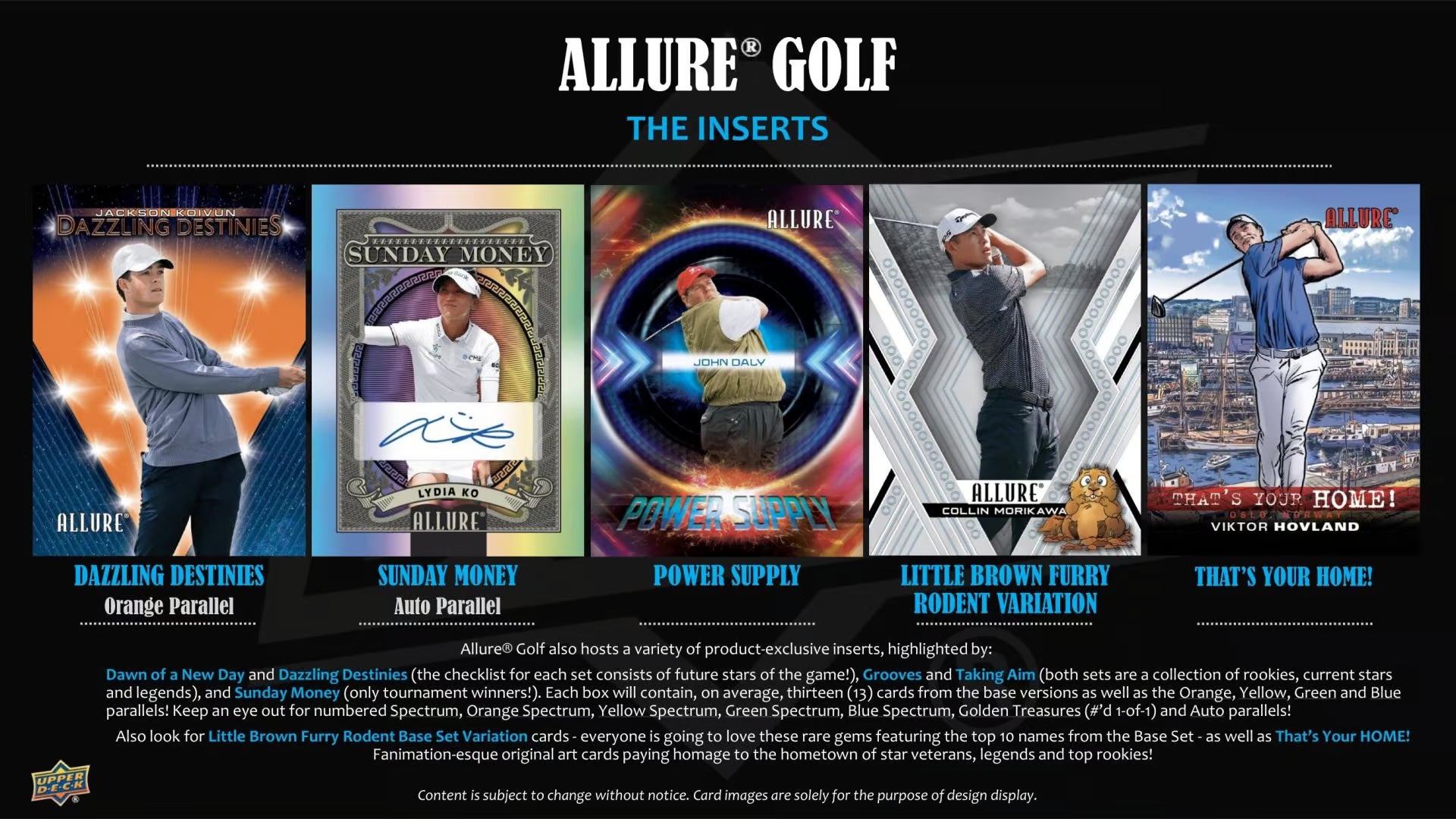 Upper Deck Allure Golf Hobby Box 2026