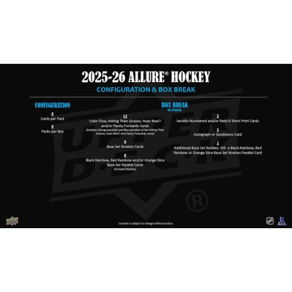 Upper Deck Allure Hockey NHL Hobby Box 2025/2026