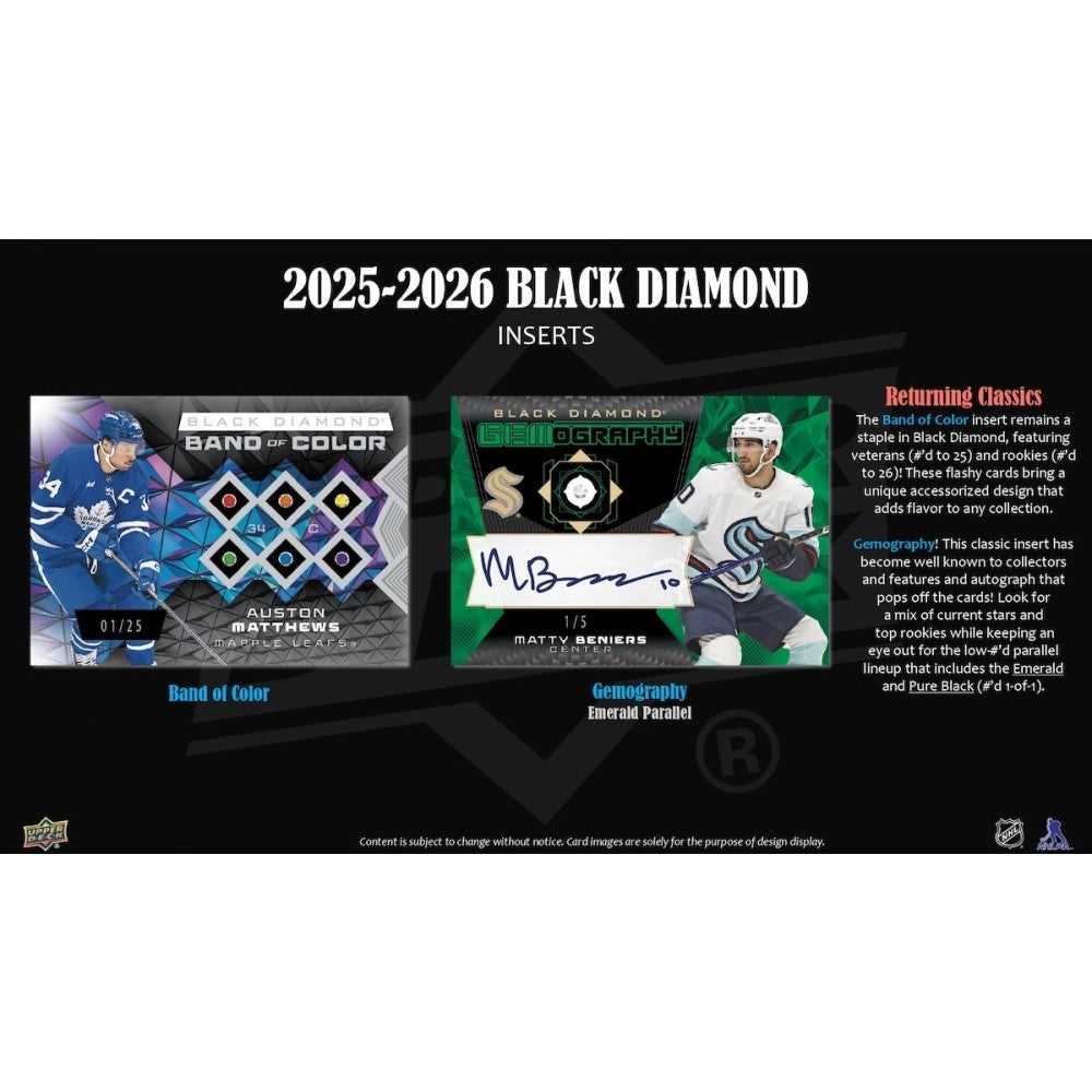 Upper Deck Black Diamond Hockey NHL Hobby Box 2025/2026