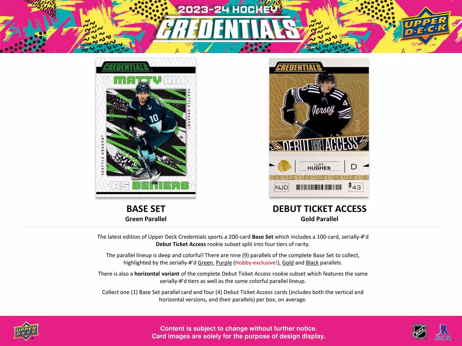 Upper Deck Credentials NHL Hockey Hobby Box 2023/2024