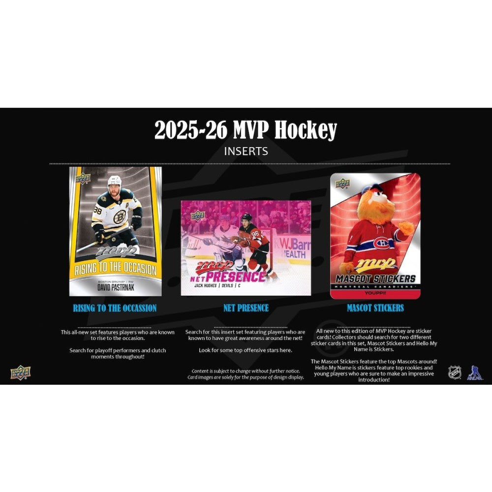 Upper Deck MVP Hockey NHL Blaster Box 2025/2026