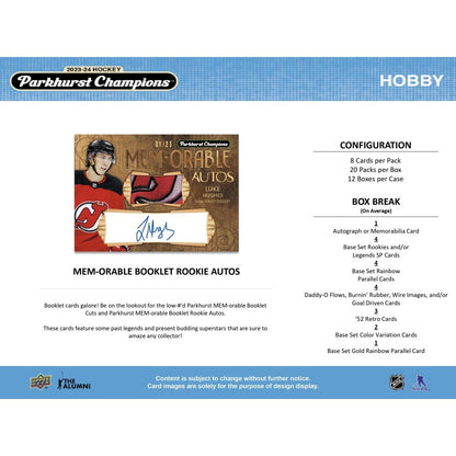 Upper Deck Parkhurst Champions Hockey NHL Hobby Box 2023/2024