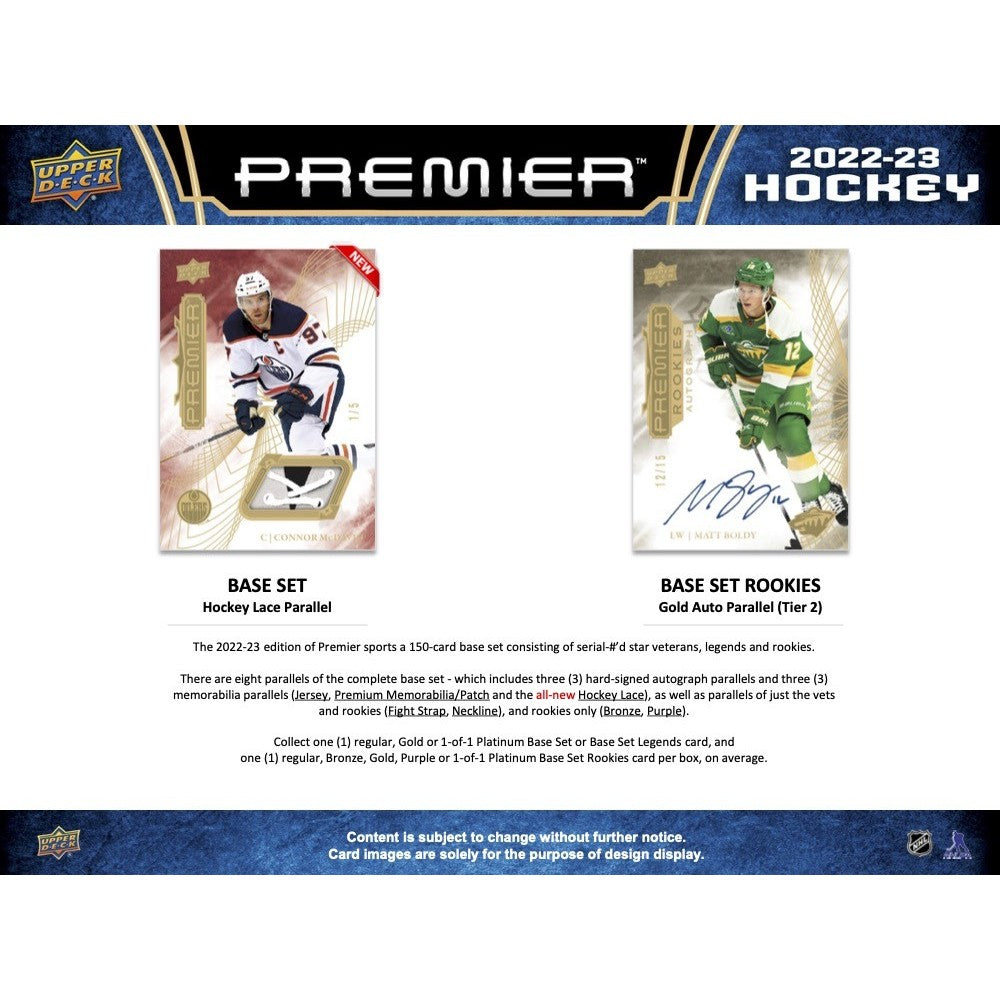 Upper Deck NHL Premier Hobby Box 2022/2023
