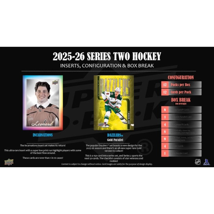 Upper Deck Series 2 Hockey Hobby Box 2025/2026