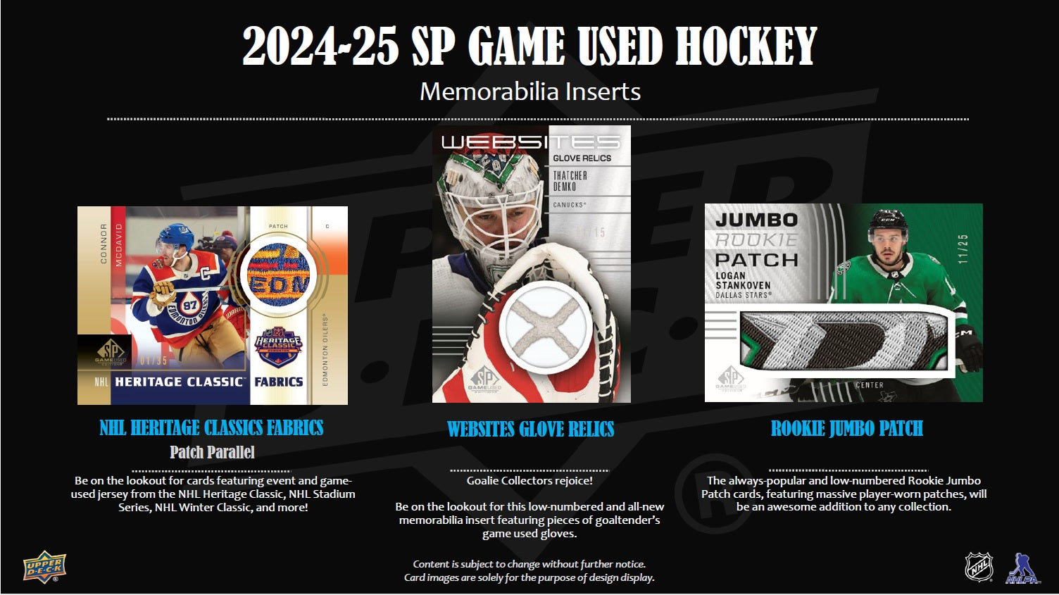 Upper Deck SP Game Used NHL Hockey Hobby Box 2024/2025